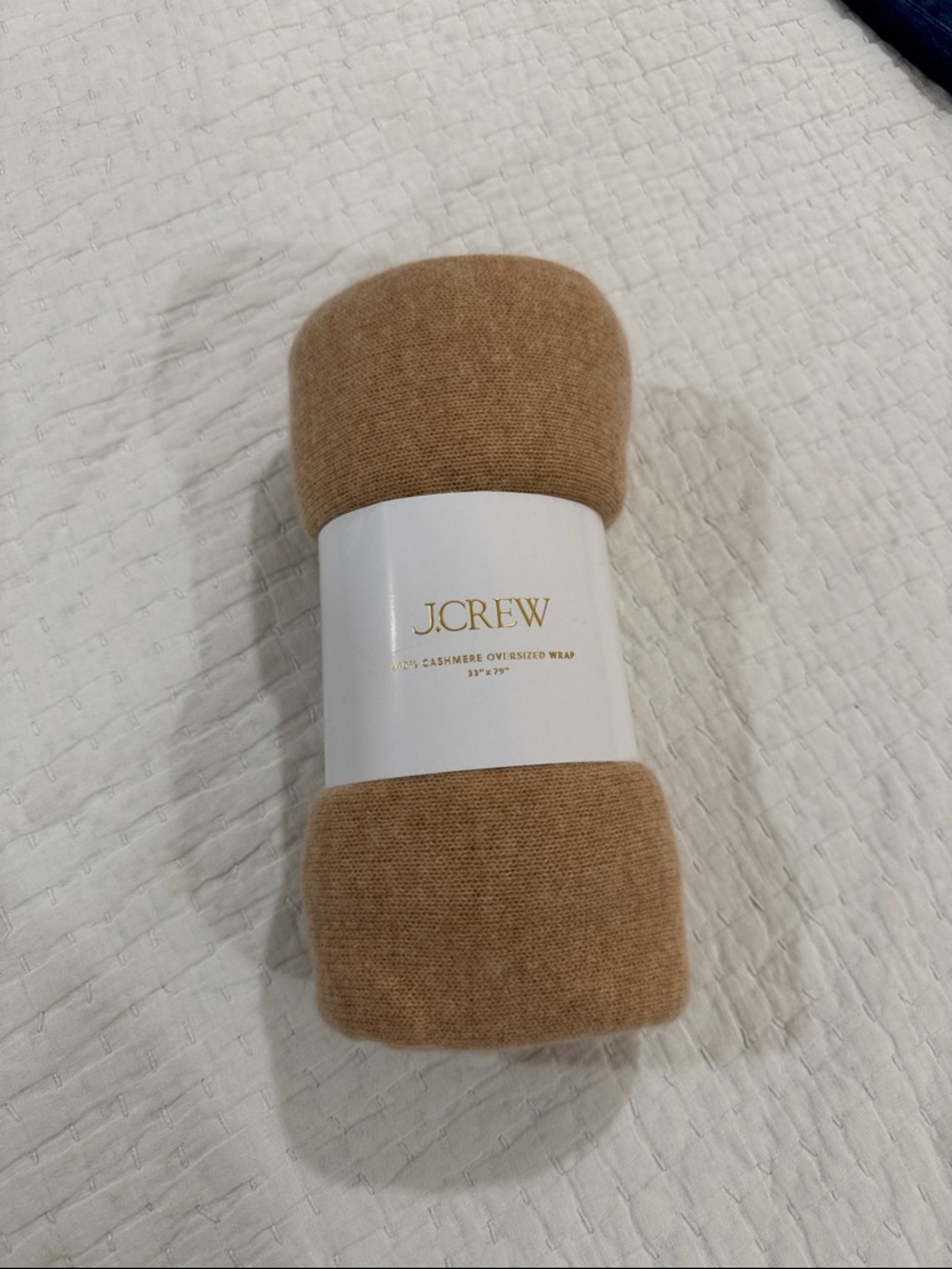 J. Crew Camel Cashmere Oversized Wrap